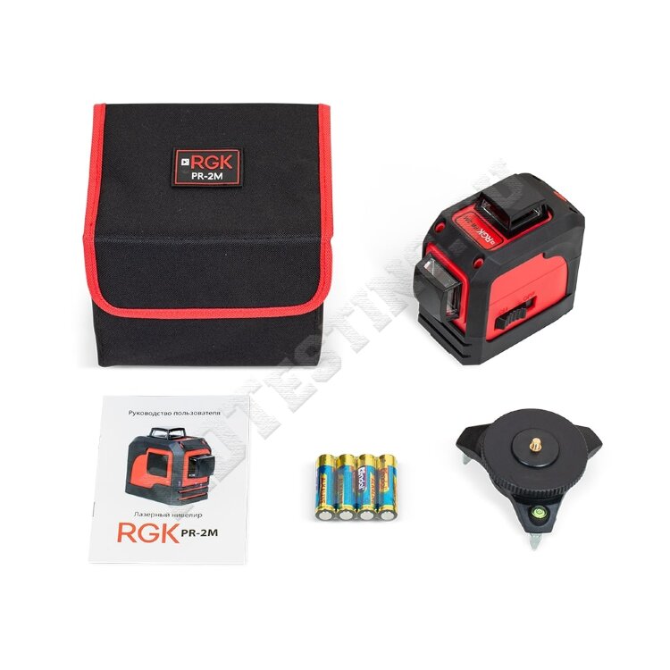 Лазерный уровень RGK PR-2M + штанга-упор RGK CG-2