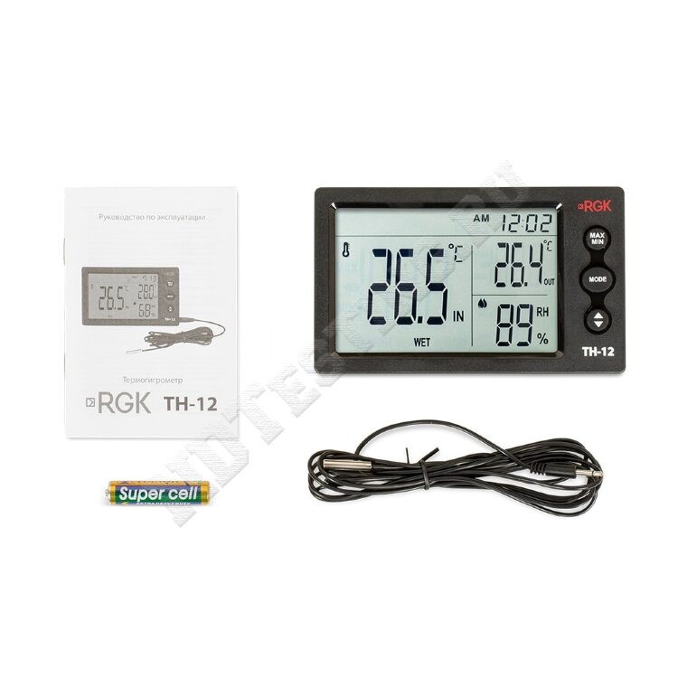 Термогигрометр RGK TH-12 с поверкой