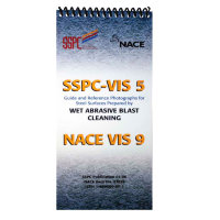 Справочник с фотографиями для контроля поверхностей после обработки их влажным абразивом  SSPC-VIS 5